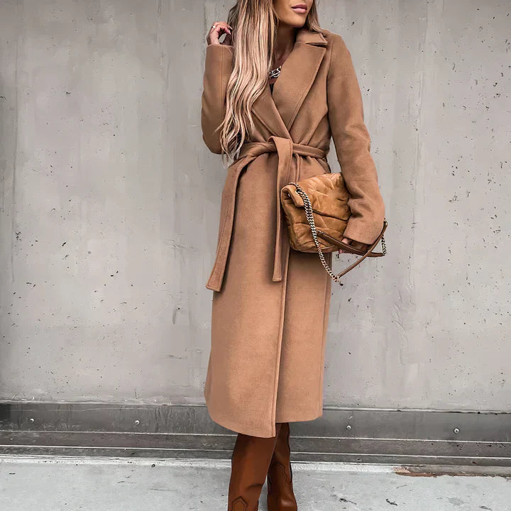 Street Wave Wool Blend Trench Coat For Women With Elegant Fit And Premium Craftsmanship