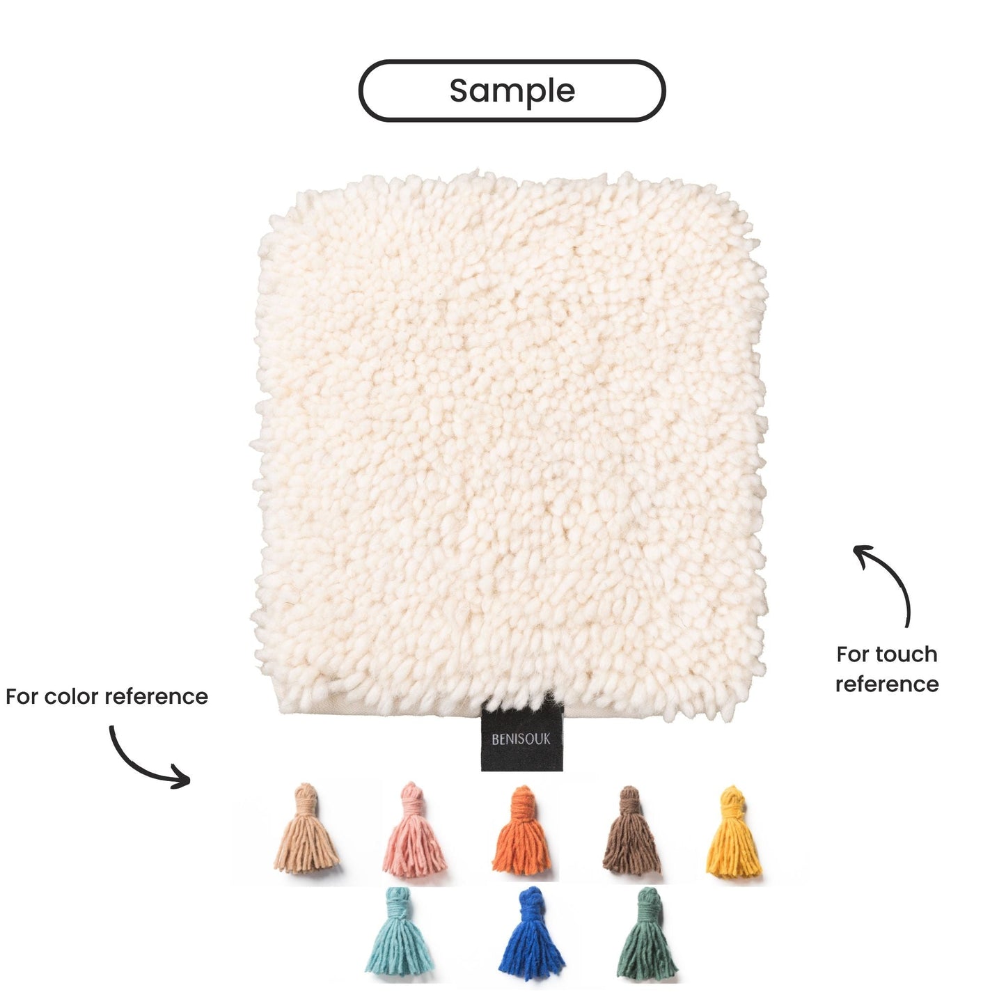 Street-Wave Beni Ourain Round Rug Custom Handmade Moroccan Boho Shag Wool