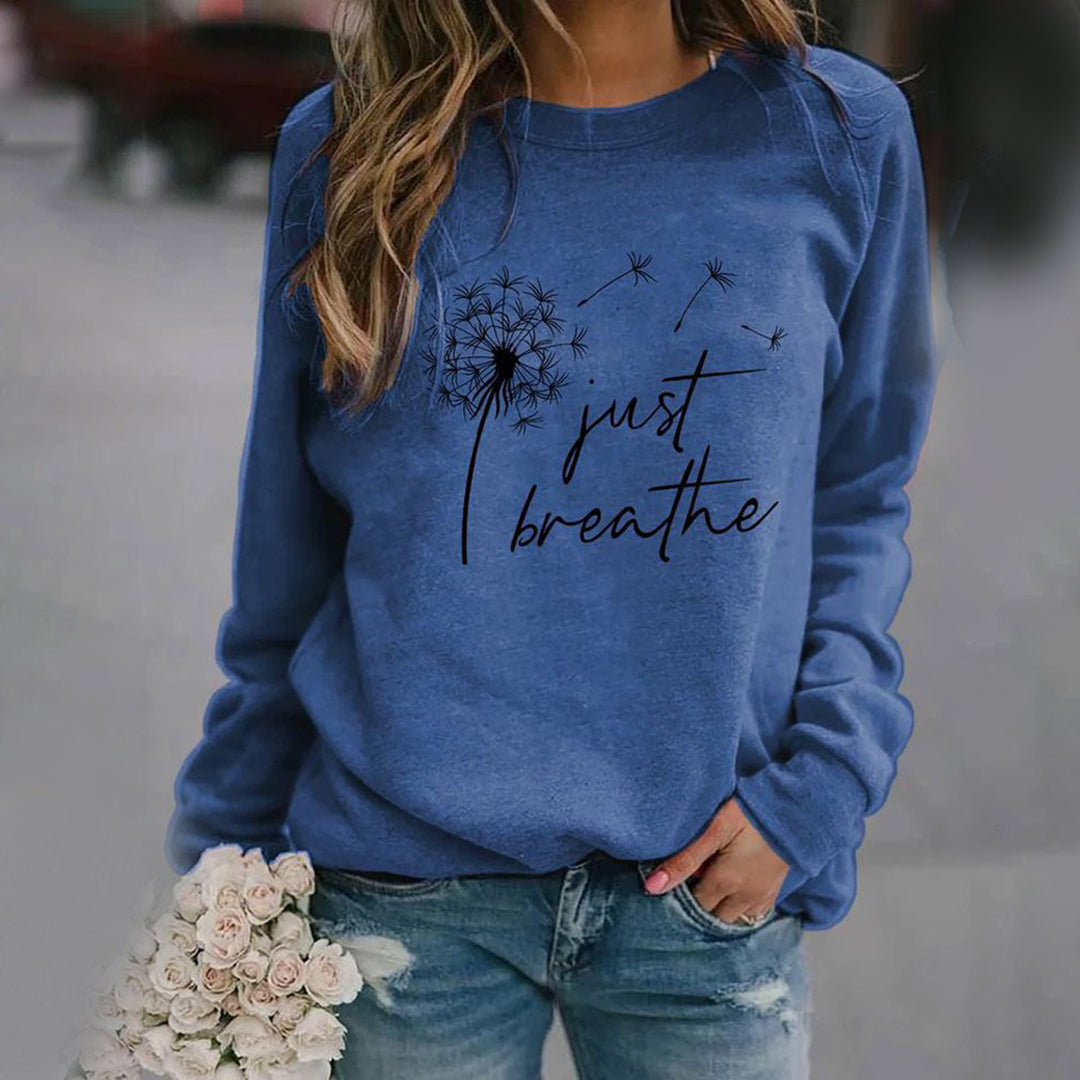 Street Wave Womens Sweatshirt Relaxed Fit Soft Cotton Blend Graphic Print