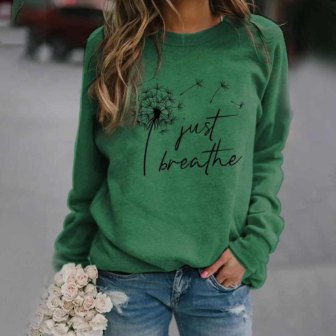 Street Wave Womens Sweatshirt Relaxed Fit Soft Cotton Blend Graphic Print