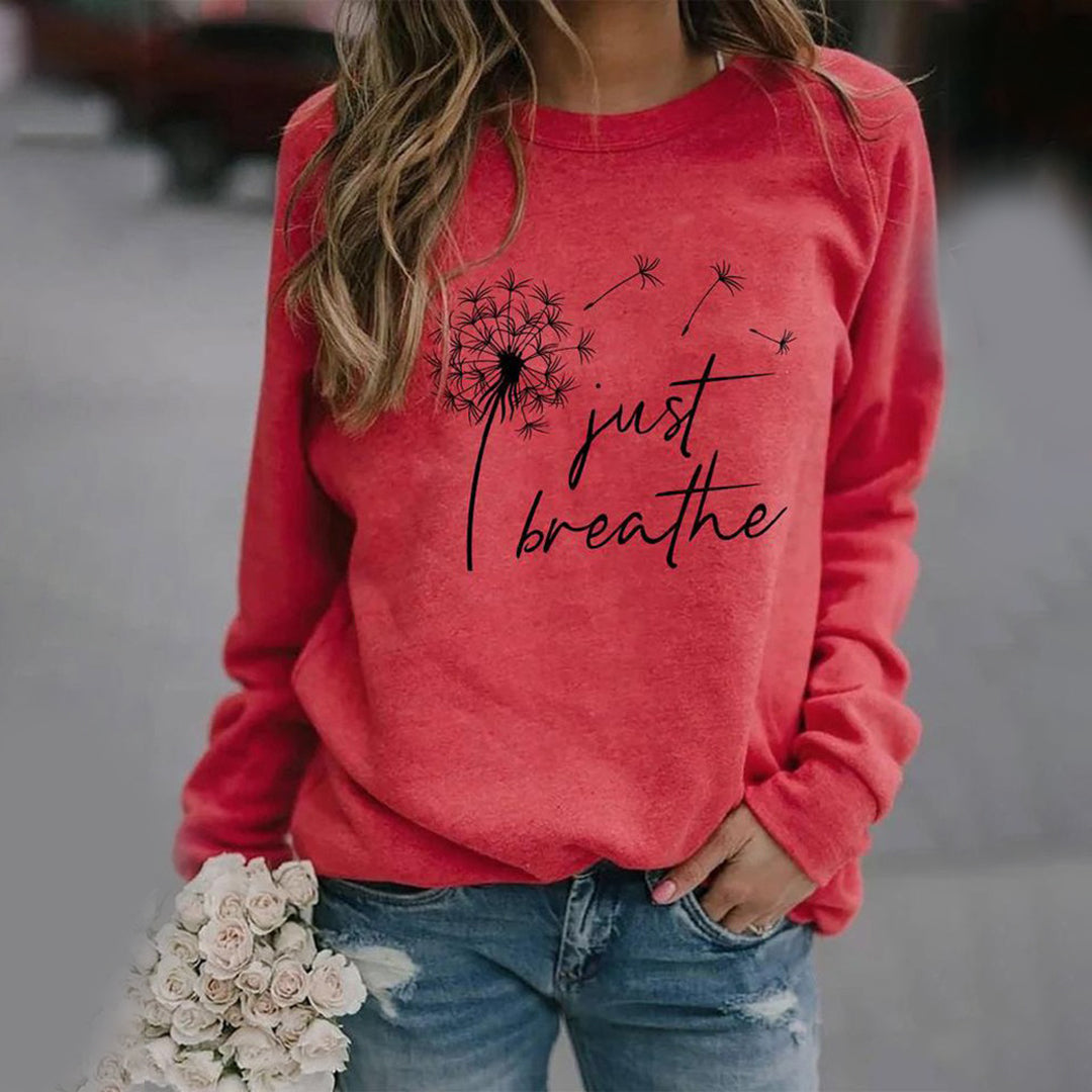 Street Wave Womens Sweatshirt Relaxed Fit Soft Cotton Blend Graphic Print