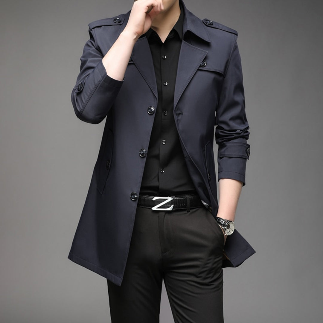 Street-Wave Mens Trench Coat Timeless Style Warmth Ready For Fall And Winter Modern Gentleman