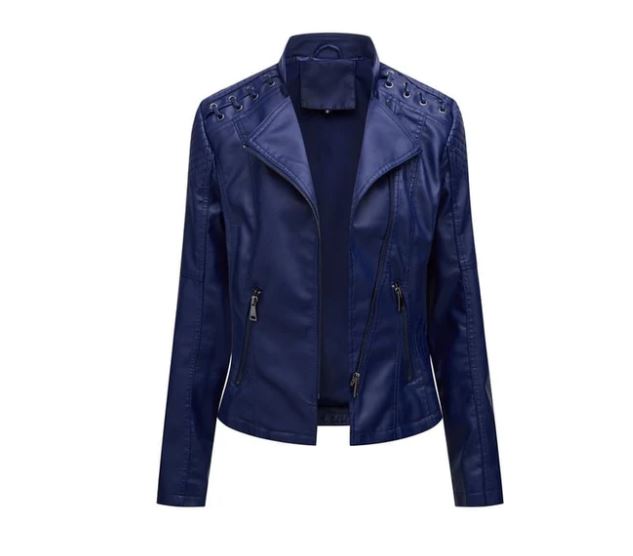 Street-wave Lambskin Leather Jacket For Fall Women Vintage Inspired Office Ready Hidden Zipper