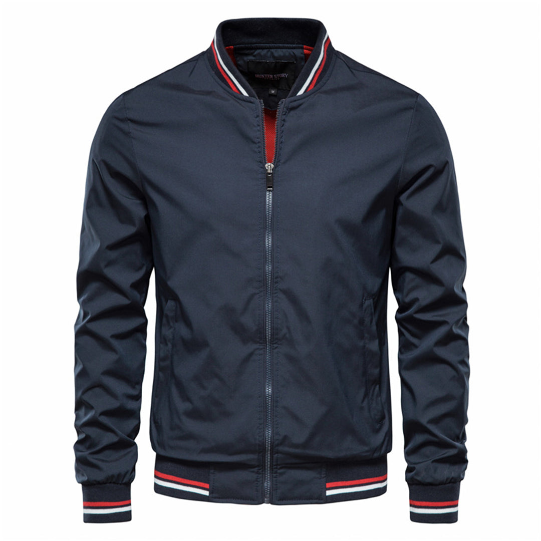 Street Wave Olive Bomber Jacket For Men Modern Urban Zip Front Coat