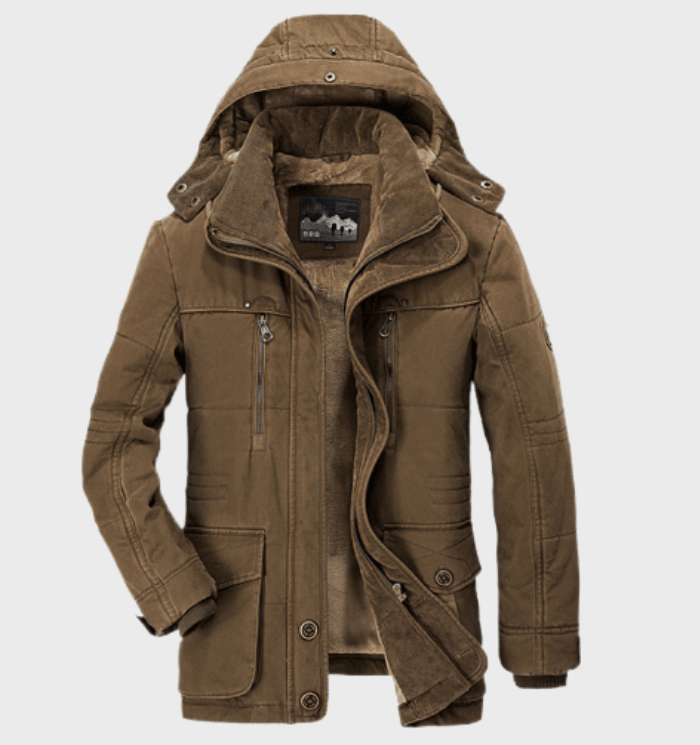 Street-wave Mens Insulated Winter Jacket With Hood For Extreme Cold Weather Durability