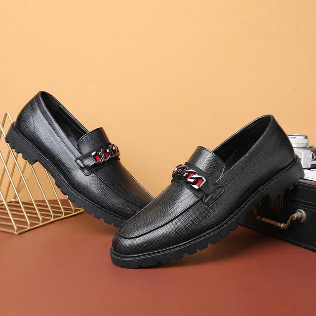Premium Brown Leather Retro Loafers For Men By HerrenLux Timeless Comfort And Style