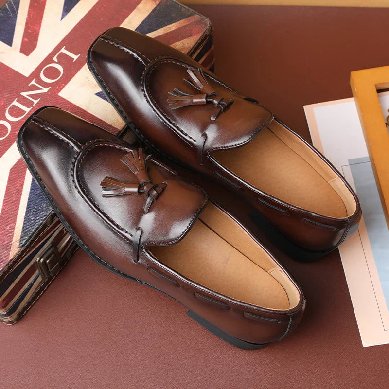 GroßMann Retro Business Slippers In PU Leather For Men Timeless Style And Comfort And Modern Gentleman Appeal
