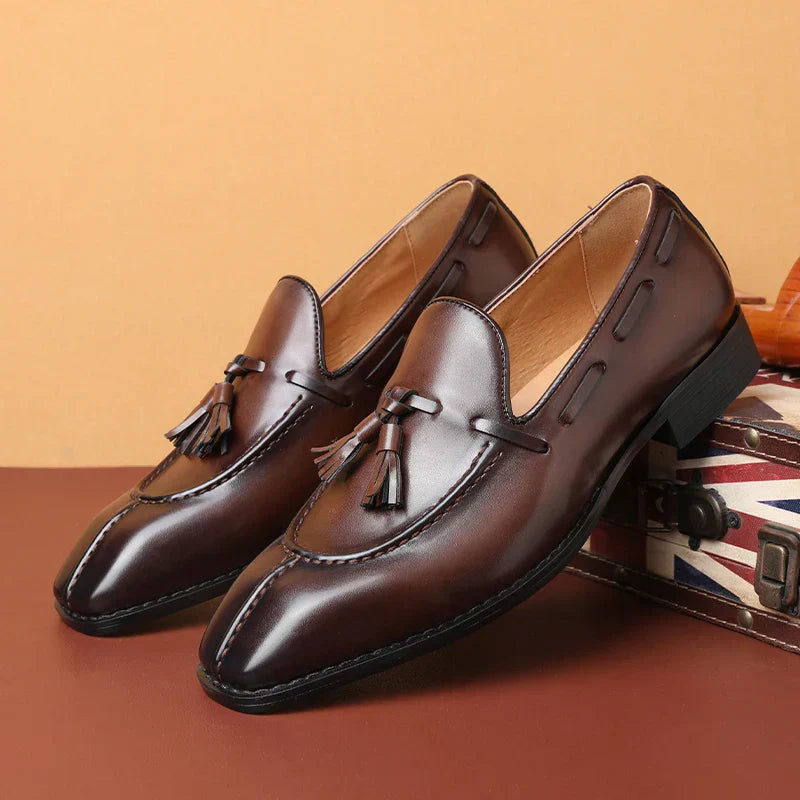 GroßMann Retro Business Slippers In PU Leather For Men Timeless Style And Comfort And Modern Gentleman Appeal