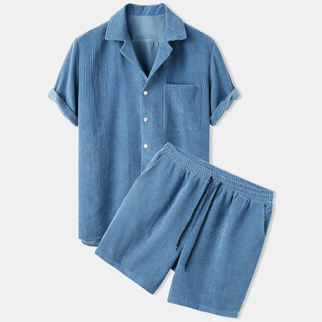 Corduroy Lounge Set For Men By Street-Wave Ultra Comfortable Homewear For Modern Gentlemen