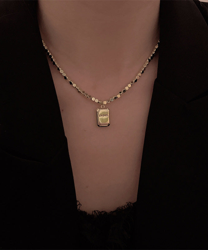 Collier avec pendentif en alliage d'or, cuivre et argent concassé - Street-Wave