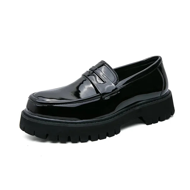 Street-Wave Men's Platform Loafers With Thick Non Slip Soles For Height And Comfort