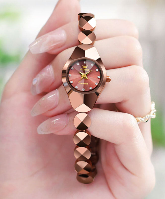Nouvelles montres étanches à mouvement à quartz en acier inoxydable or rose - Street-Wave