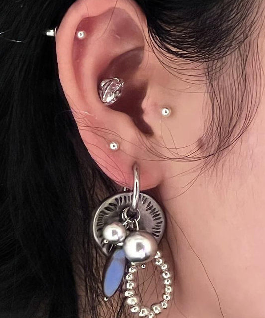 Boucles d'oreilles pendantes en soie, acier inoxydable et résine - Street-Wave