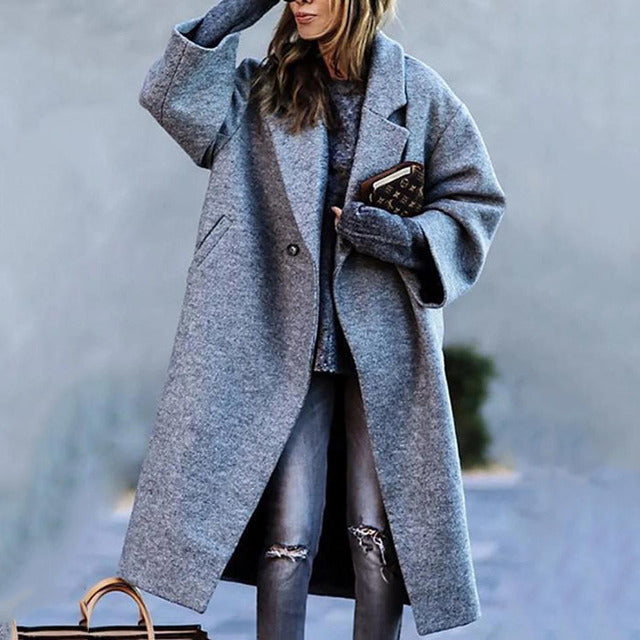 Street-Wave Long Plaid Coat For Women With Cozy Autumn Warmth And Timeless Style