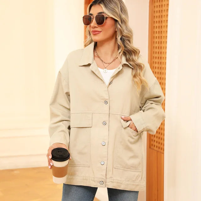 Street-wave Classic Denim Jacket For Women Breathable Warmth And Premium Comfort Timeless Style