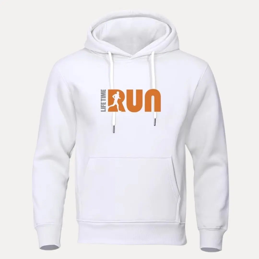 LifeTime Run Hoodie By Waylynn For Runners Unisex With Adjustable Drawstring Hood