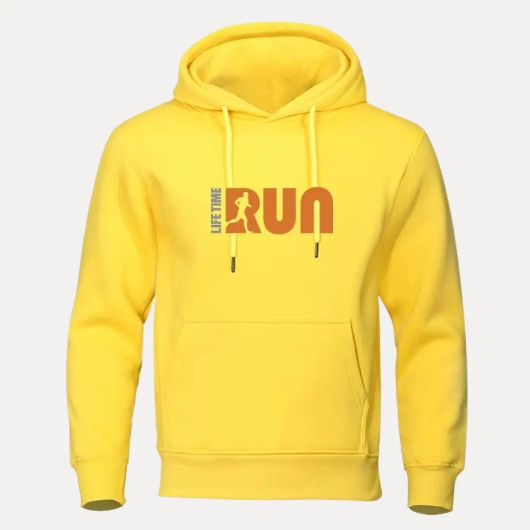 LifeTime Run Hoodie By Waylynn For Runners Unisex With Adjustable Drawstring Hood