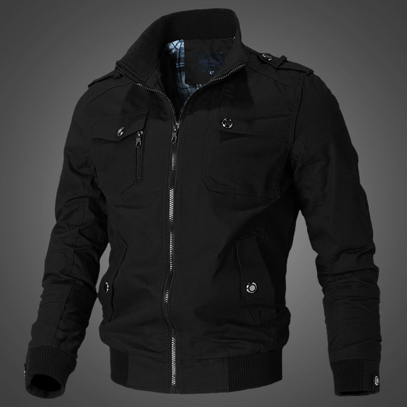 Street-Wave Mens Transitional Jacket Windproof With Light Rain Protection For Everyday Wear