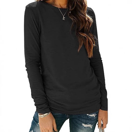 Street-Wave Women Long Sleeve Shirt With Decorative Ruching Casual Everyday Top Chic