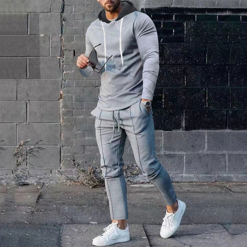 Street-wave Mens Hoodie Set With Stylish Joggers For All Day Comfort And Casual Athleisure