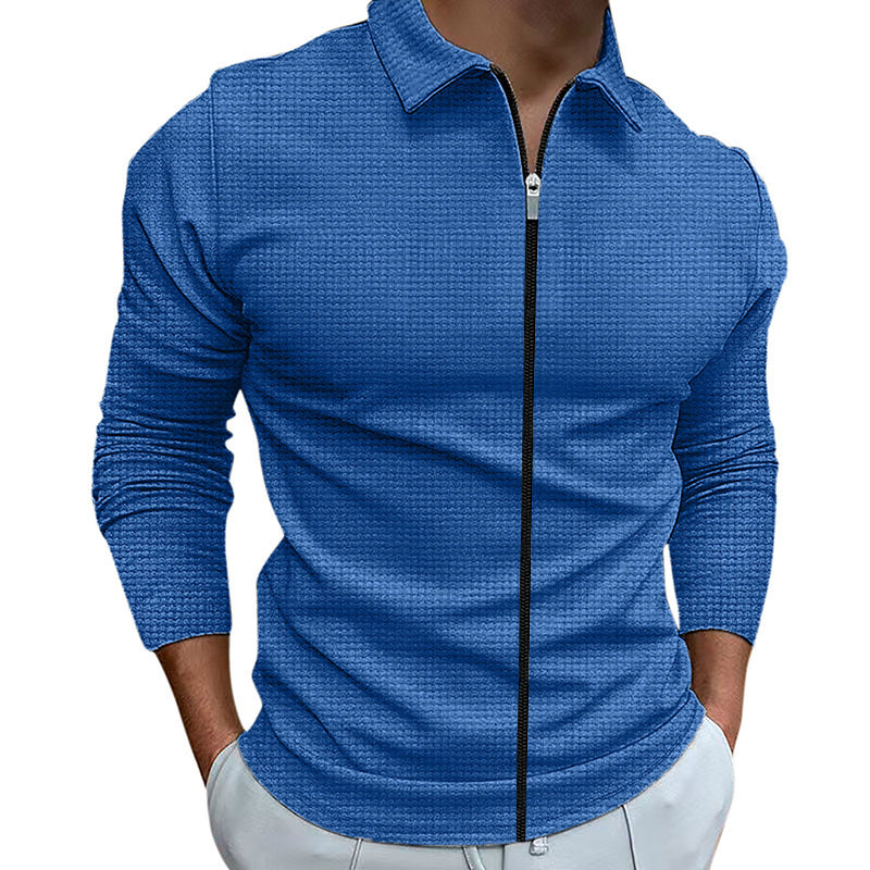 Street-Wave Men's Functional Zip Up Pullover With Structured Design Breathable Performance For Active Outdoors