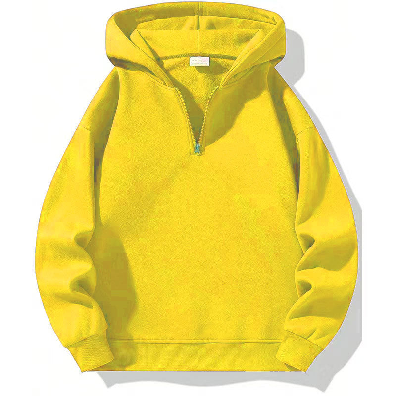 Street-Wave Men's Half Zip Hoodie Breathable Cotton Athletic Comfort For Sport And Everyday