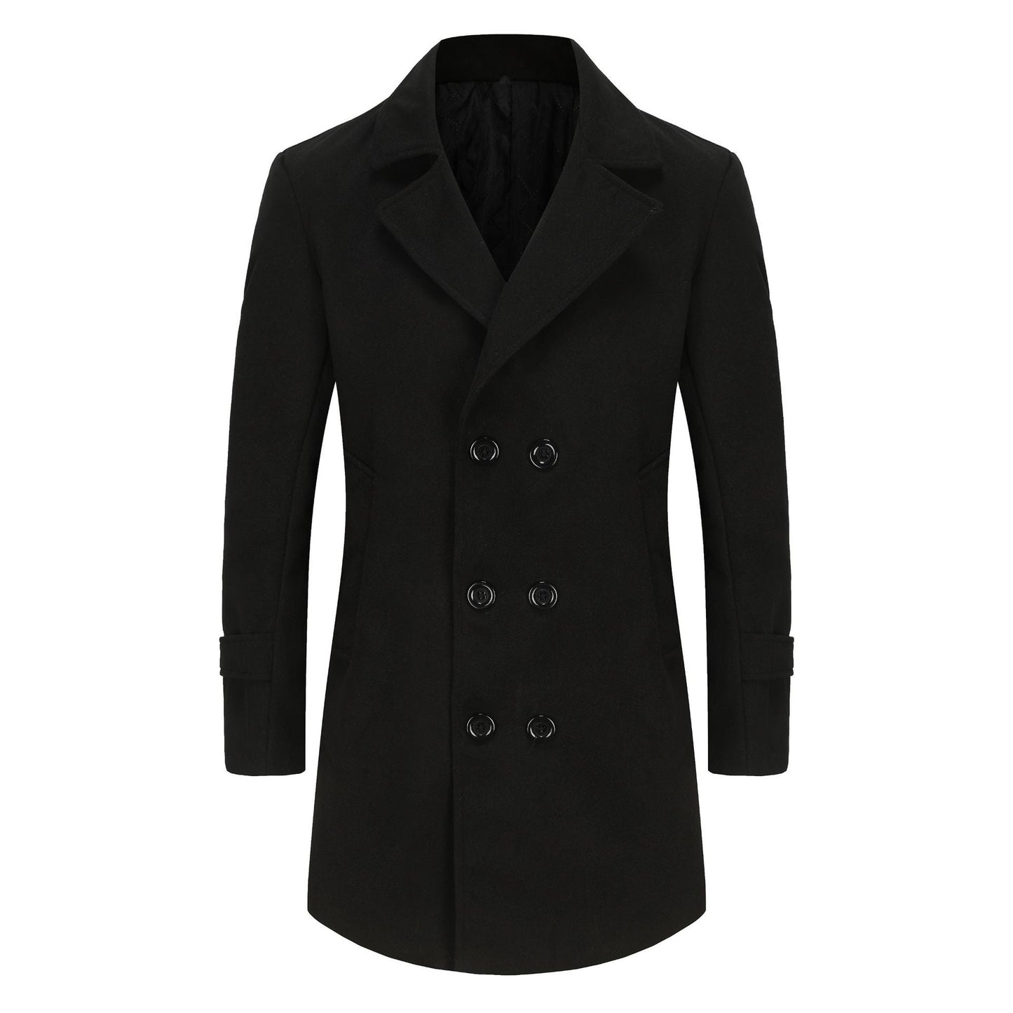 Street-wave Wool Double-Breasted Coat For Men Timeless Warmth And Elegant Style Premium