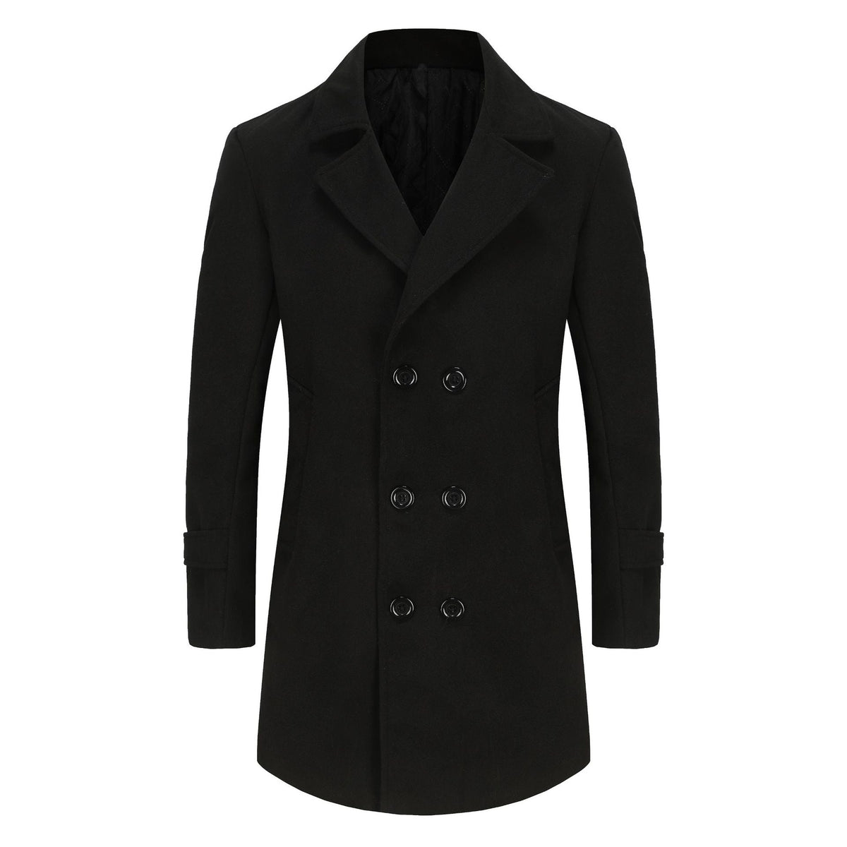Street-wave Wool Double-Breasted Coat For Men Timeless Warmth And Elegant Style Premium