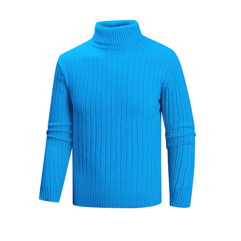 Streetwave Mens Red Ribbed Turtleneck Sweater With High Collar For Warmth Comfort And Style