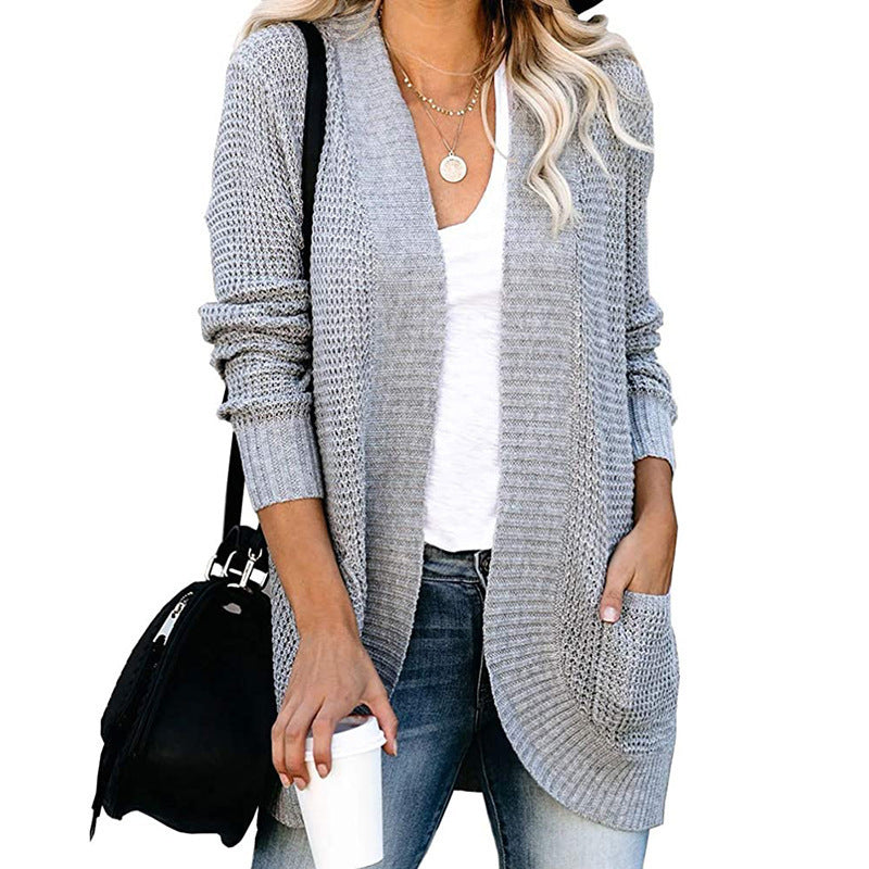 Streetwave Women's Knit Cardigan With Pockets Open Front For Cozy Everyday Style