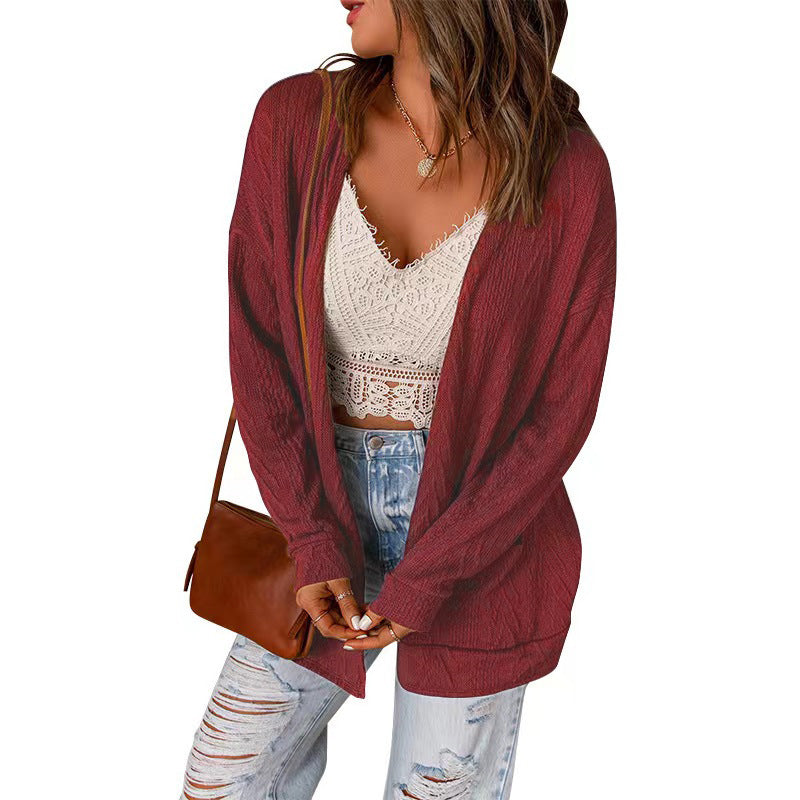 Street Wave Women's Long Cardigan Casual Breathable Cotton Blend For Everyday Wear