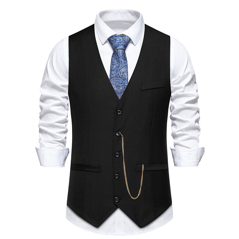 Street Wave Mens Elegant Suit Waistcoat Classic Design With Modern Accents For Formal Events