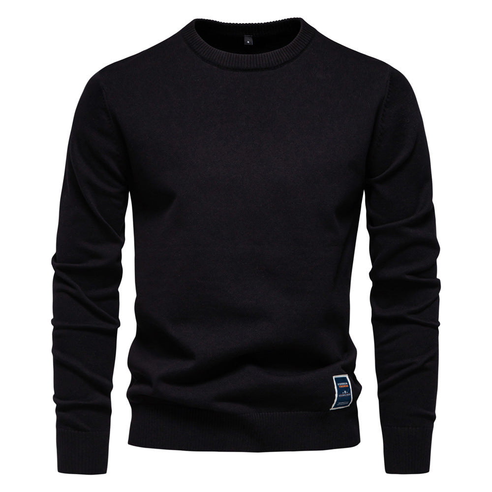 Mens Knit Sweater All Season Comfort Premium Cotton Blend Street-wave For Men Breathable Everyday Fit