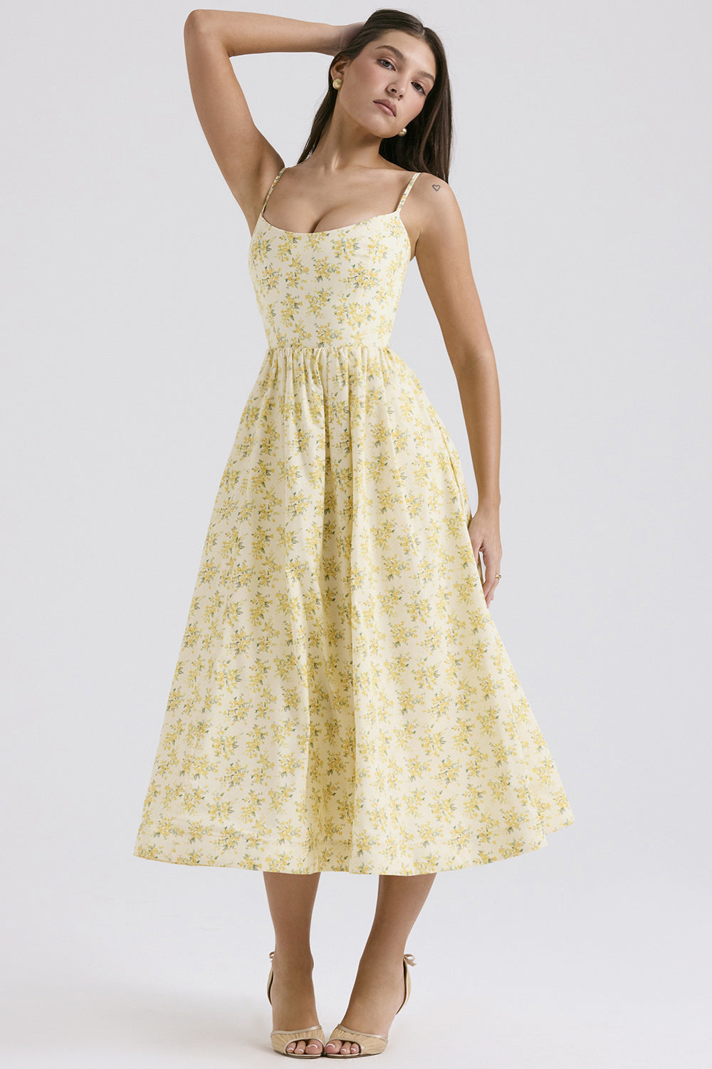 Streetwave Navy Maxi Dress With Spaghetti Straps And Flowy Skirt For Elegant Occasions