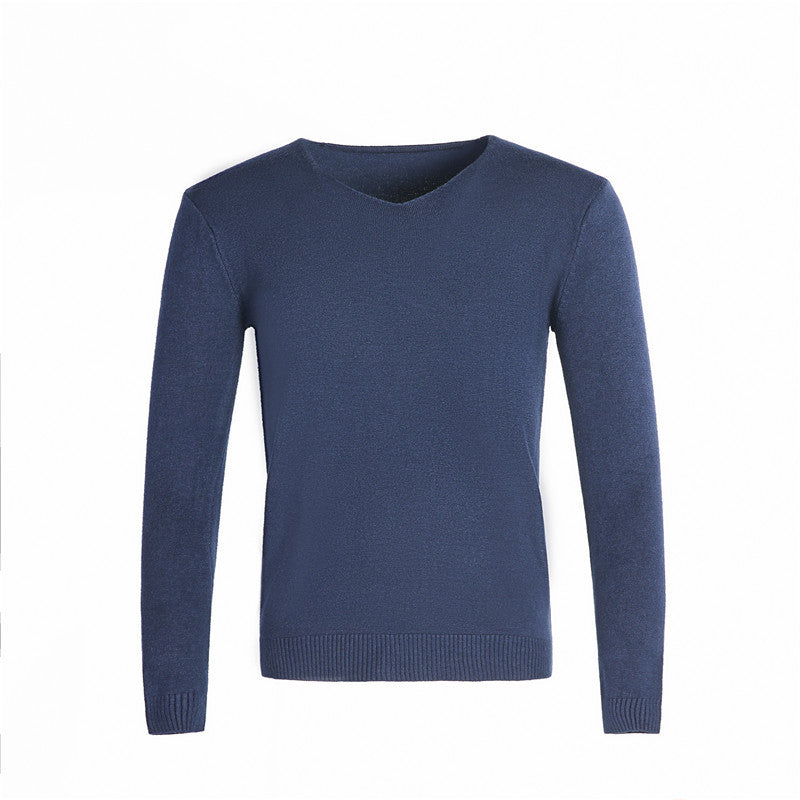 Street-wave Mens V-Neck Sweater Classic Fit Elegant Comfort For Office And Casual
