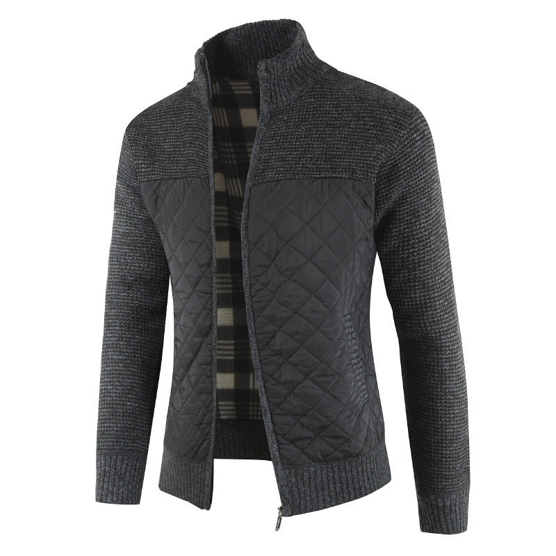 Men's Quilted Jacket With Knit Details Street-wave All-Season Comfort Engineered For Modern Men