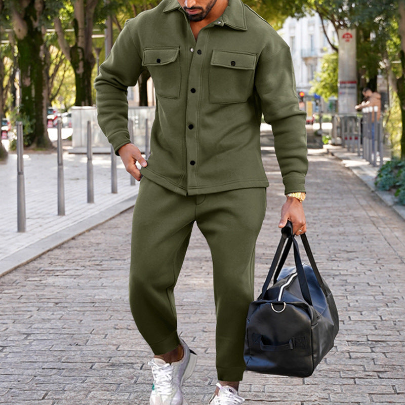Street Wave Mens Utility Shirt Jacket With Durable Pockets For Everyday Urban Wear