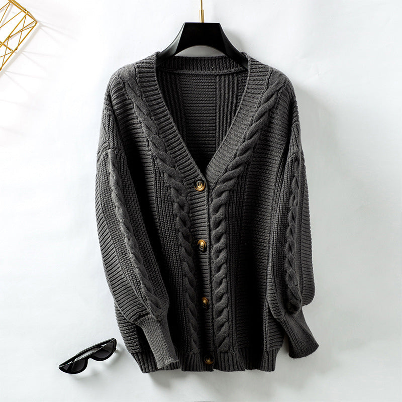 Streetwave Weinlese Knit Cardigan For Women Cozy Warm Cotton Acrylic Blend With Button Front