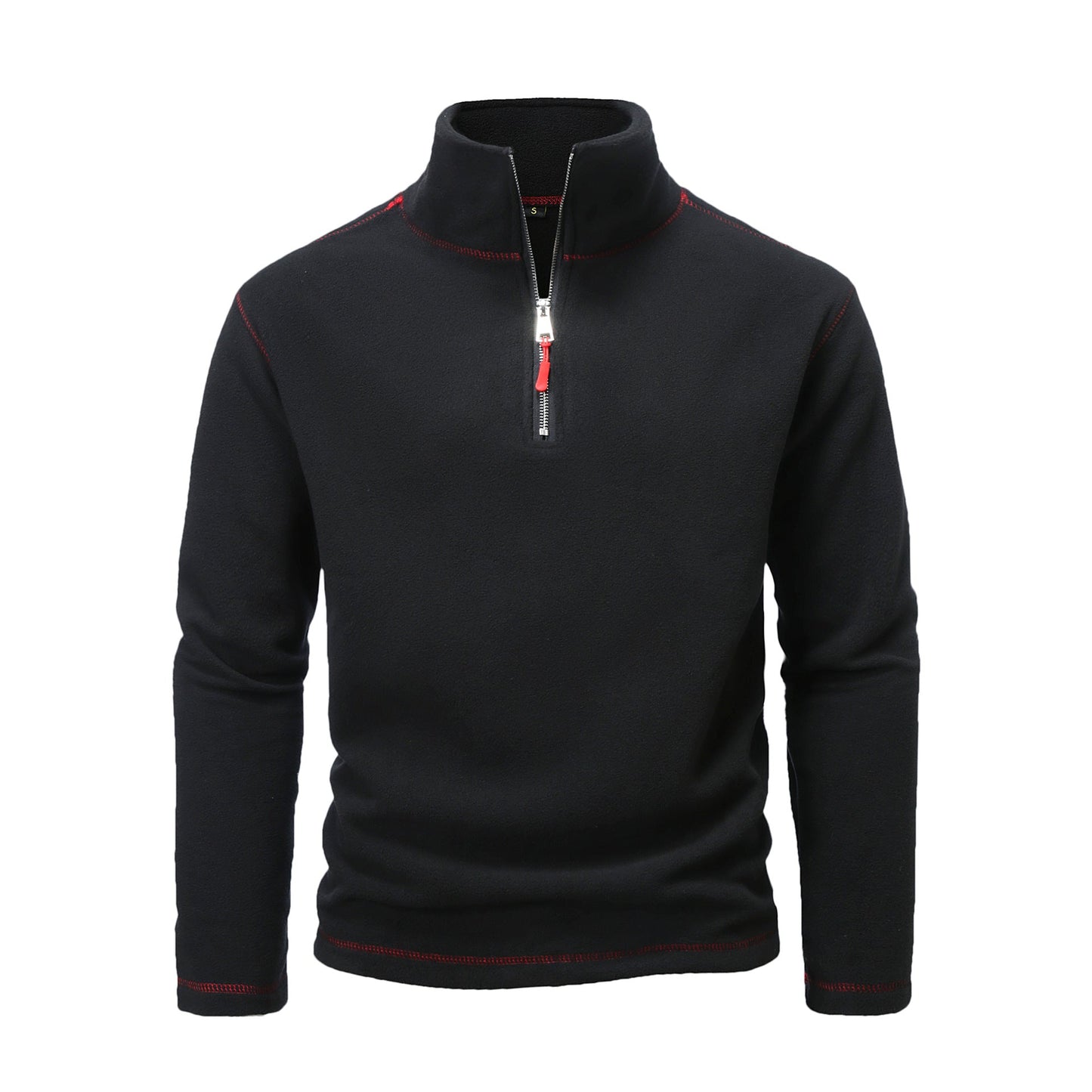 Mens Fleece Pullover With High Collar Half Zip Streetwave Warm Cozy Outdoor Essential
