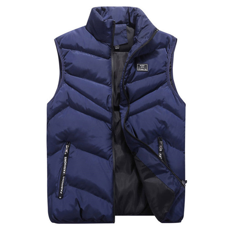 Women's Quilted Puffer Vest With High Collar And Side Zip Pockets Street-wave Versatile Warmth For Women