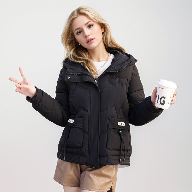Street-Wave Womens Quilted Winter Jacket With Adjustable Hood And Functional Side Pockets