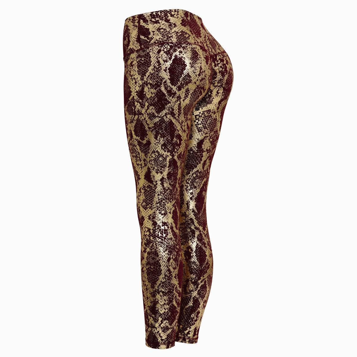 Street-wave Women Snake Print High Waist Leggings For Fitness And Everyday Comfort