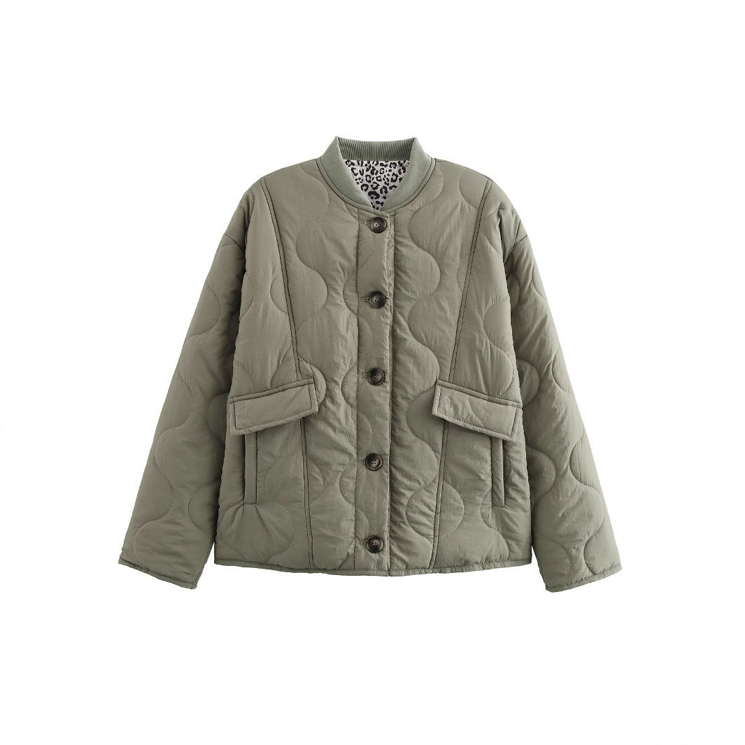 Street-wave Quilted Jacket For Women With Trendy Modern Details And Practical Pockets Warmth
