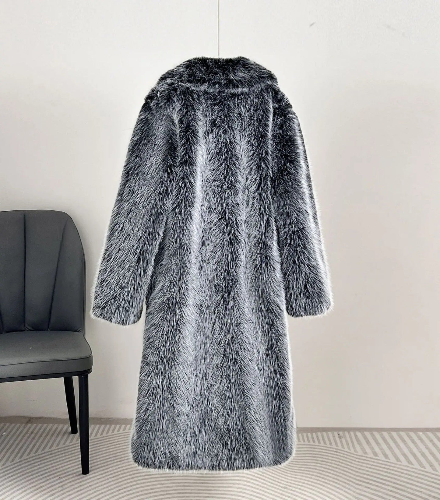 Street Wave Luxury Faux Fur Coat For Women Oversized Cozy Warmth Chic Streetwear