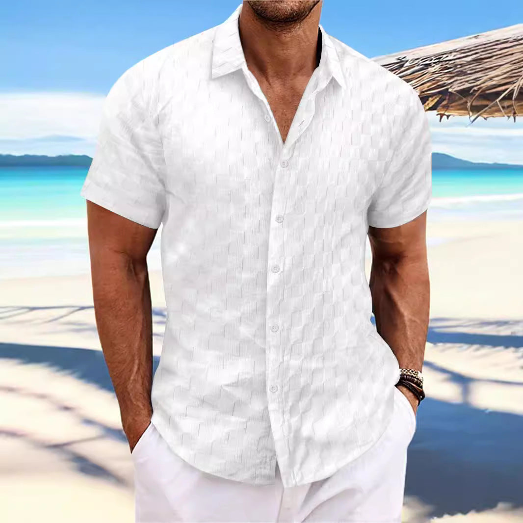 Street-Wave Nordisk Flair Men's Textured Weave Casual Shirt Breathable