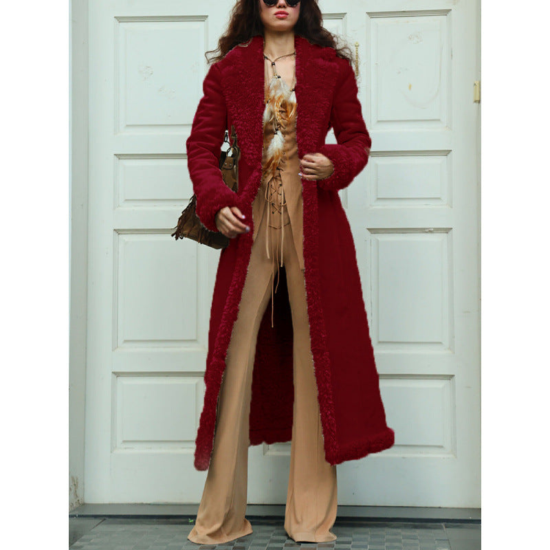 Street-Wave Women Luxury Faux Fur Coat With Plush Shearling Lining For Cold Weather