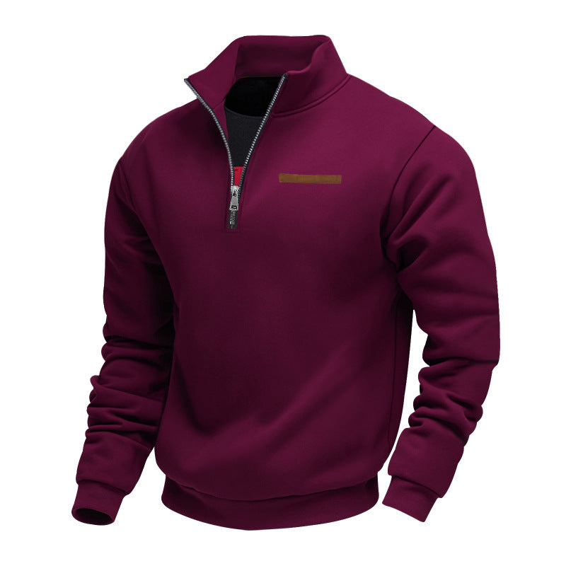 Street-Wave Mens Premium Fleece Half Zip Pullover For Warm Comfort And Modern Style