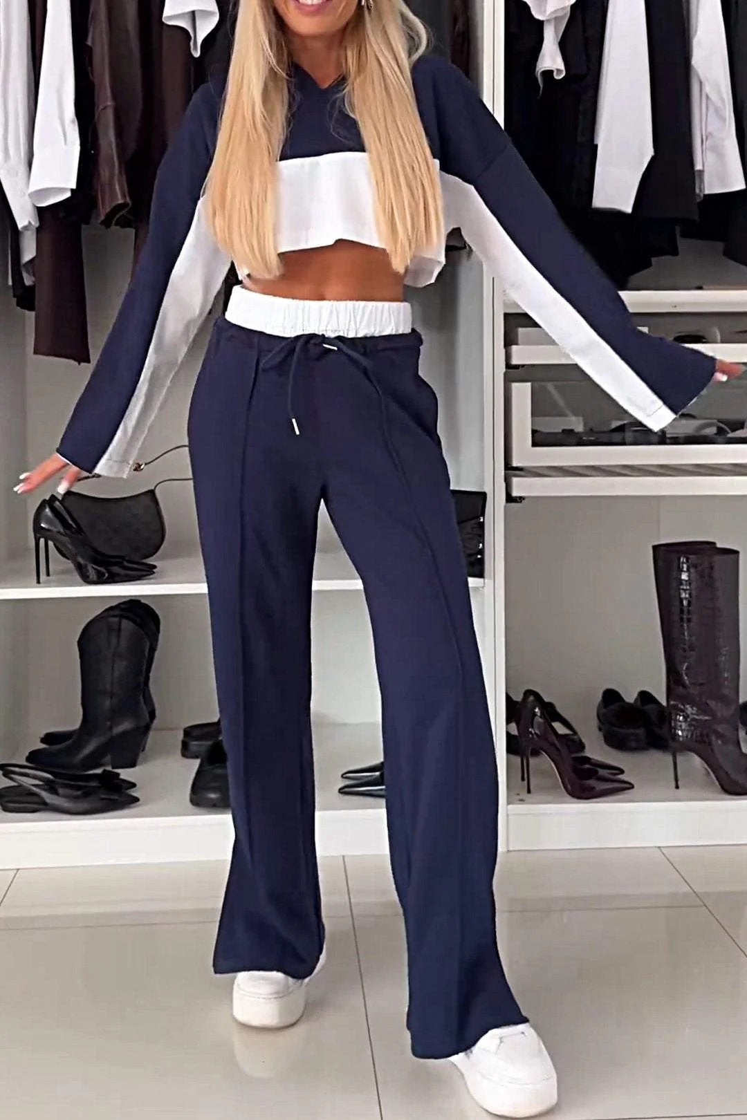 Street-wave Women's Hoodie And Jogger Set Relaxed Fit Athleisure For Casual Daily Comfort
