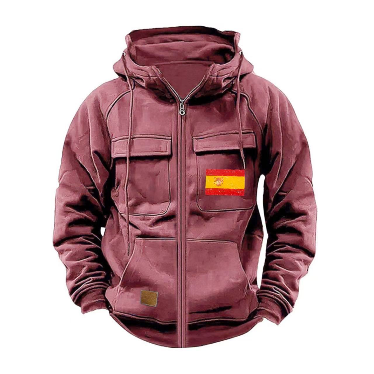 Street Wave Mens Functional Jacket With Multiple Pockets For Urban Daily Wear Everyday Comfort