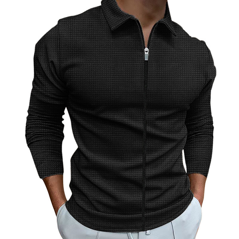 Street-Wave Men's Functional Zip Up Pullover With Structured Design Breathable Performance For Active Outdoors
